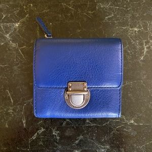 FOSSIL Royal blue leather wallet